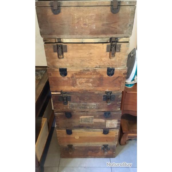 Lot de 7 caisses Allemandes WW2 VIDES