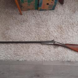 Ancien Fusil juxtapos&eacute; &agrave; broche Saint-&Eacute;tienne XIXe si&egrave;cle