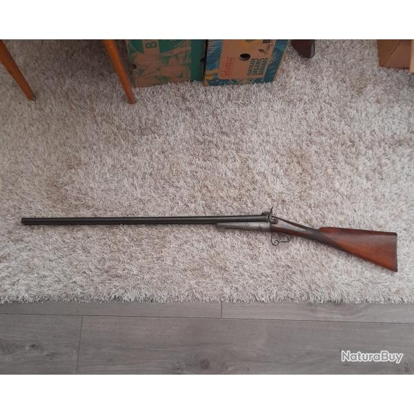 Ancien Fusil juxtapos� � broche Saint-�tienne XIXe si�cle