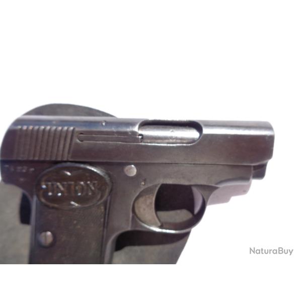 Pistolet 6,35 UNION 1931 avec son �tui cuir