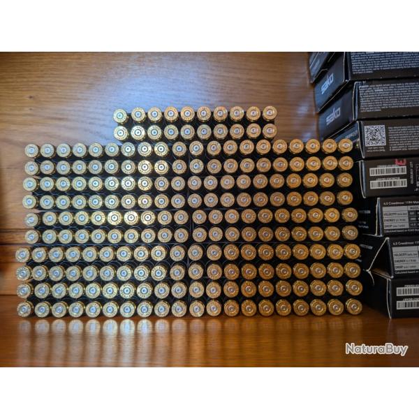 200 douilles Sako 6.5 Creedmoor.