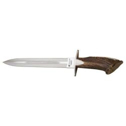 Dague de chasse joker lame 300 mm manche en bois de cerf