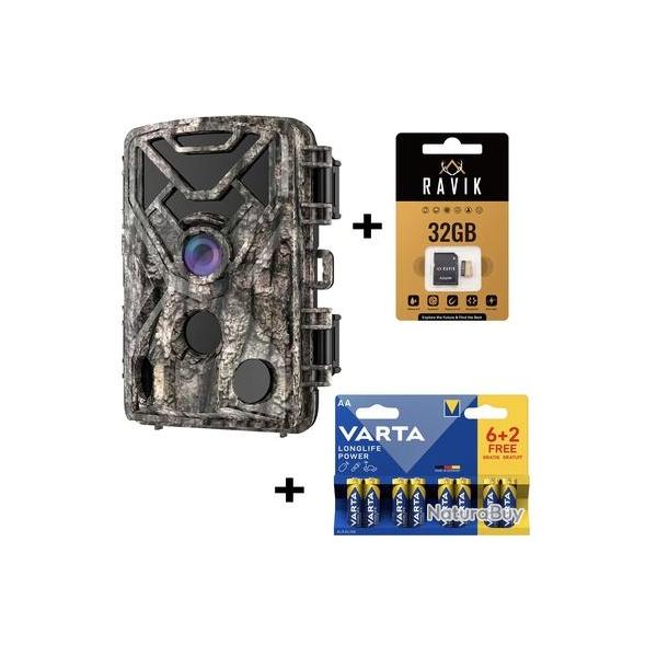 Pack pi�ge photo Ravik RAV 100 plus carte m�moire 32GB et piles