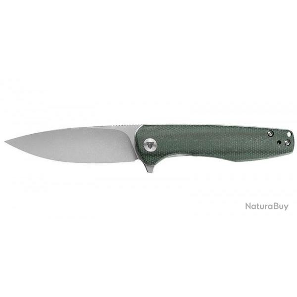 Couteau Trivisa Hummingbird-GM Stonewash 14C28N Micarta vert