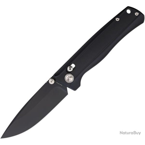 Couteau CMB Made Knives Braveman Lame Acier S35VN Manche Titane PVD Noir Axis Lock Clip CMB17B