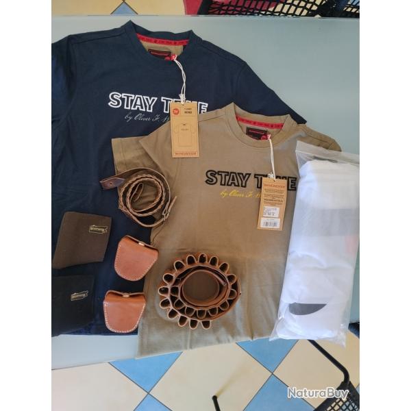 lot t-shirt winchester sabot de crosse cartouchi�re etc
