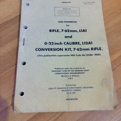 GUIDE TECHNIQUE FUSIL FAL LIA1 USER HANDBOOK ORIGINAL DAT&Eacute; DE 1977