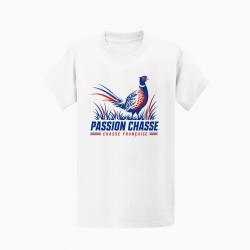 T-shirt Chasse Passion Chasse Fran&ccedil;aise Faisan Blanc