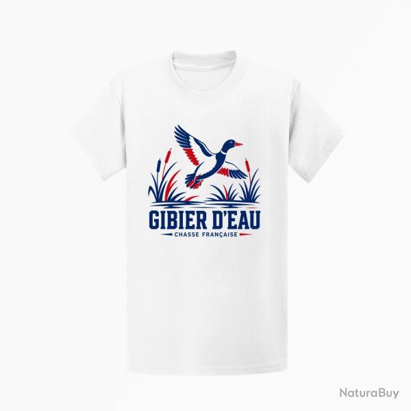 T-shirt Chasse Gibier d'Eau Chasse Fran�aise Canard Blanc