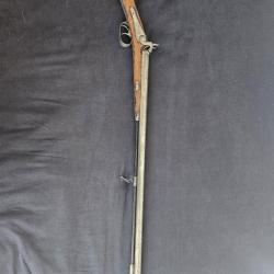 Rare fusil de chasse &agrave; percussion XIXe - Canons Damas sign&eacute;s &laquo; Pallier &agrave; Corbeil &raquo; &agrave; l'or