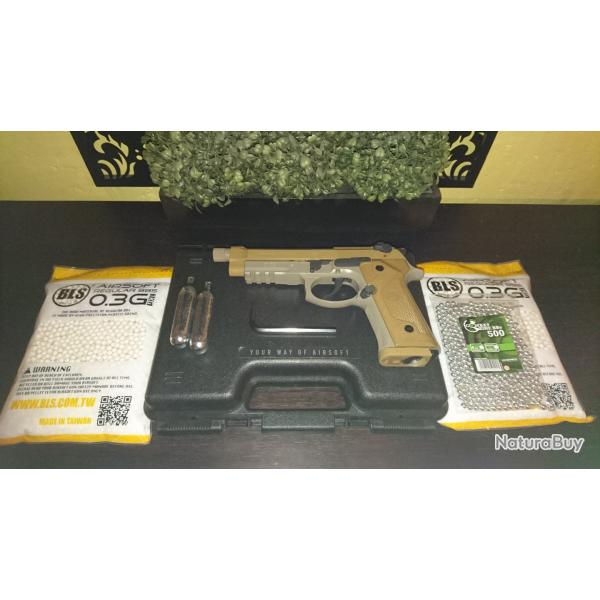 Vend Beretta M9 FDE airsoft (6mm) Co2 1.30 joules