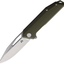 Couteau CMB Made Knives Lurker Lame Acier D2 Manche G10 Vert Linerlock Clip CMB10G