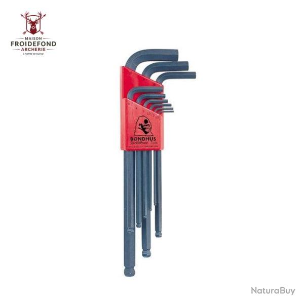 Cl� Allen - Bondhus - M�trique 1.5 � 10 mm / Hex
