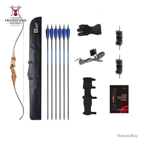 Pack recurve monobloc Royal X8 60� - Sanlida - Gaucher / 30#