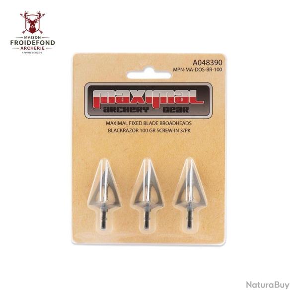 Pointes de chasse � lame fixe Blackrazor lot de 3- Maximal - 100 gr