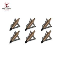 Pointes de chasse &agrave; lame fixe Cutback lot de 6- Maximal - 125 gr