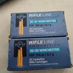 34 balles 30-30 Winchester