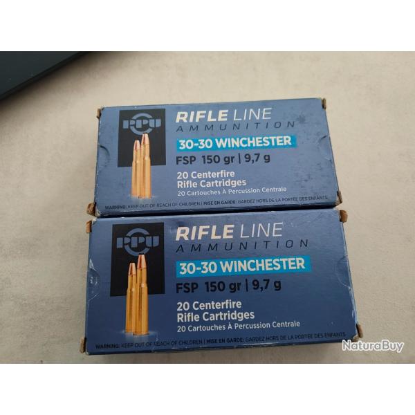 34 balles 30-30 Winchester
