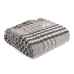 Plaid en laine vierge XXL Hex - Charcoal - Tweedmill - Charcoal / Taille unique