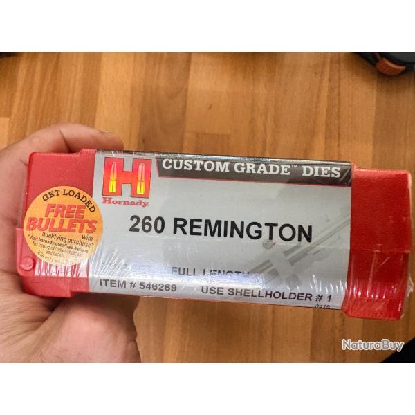 JEU D'OUTIL HORNADY 260 REMINGTON REF 546269 2 OUTILS