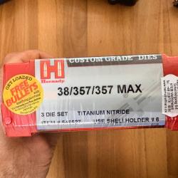 JEU D'OUTIL HORNADY 38/357/357 MAX  REF 546527  3 OUTILS titanium nitride