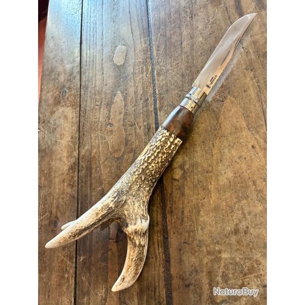 Opinel Taille 12 - 40cm Custom bois de cerf et noyer