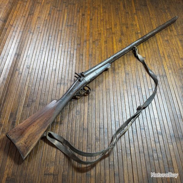 FUSIL DE CHASSE JUXTAPOS�S CALIBRE 16 BROCHE CANON BERNARD