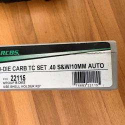 JEU D'OUTIL RCBS 40 S&W 10MM AUTO  carbure  REF 22115  3 OUTILS