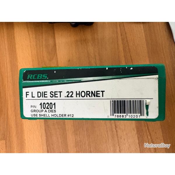 JEU D'OUTIL RCBS 22 HORNET REF 10201  2 OUTILS