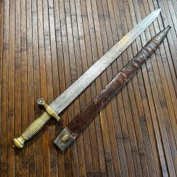 GLAIVE 1831 ALL&Eacute;G&Eacute; TYPE GARDE NATIONALE FOURREAU CUIR ///��