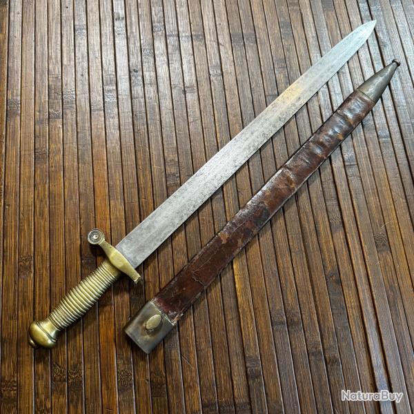 GLAIVE 1831 ALL�G� TYPE GARDE NATIONALE FOURREAU CUIR ///��