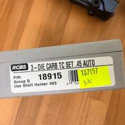 JEU D'OUTIL RCBS 45 ACP REF 18915  3 OUTILS carbure