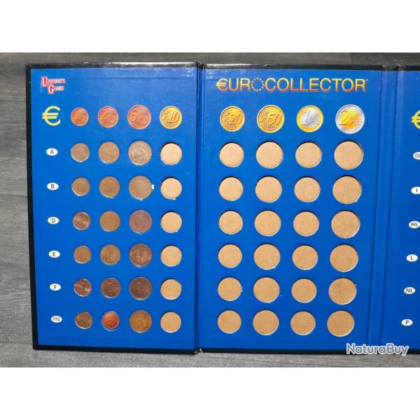 Coffret euro collector pour collection de pi�ces de monnaie de 0,01 � 2�
