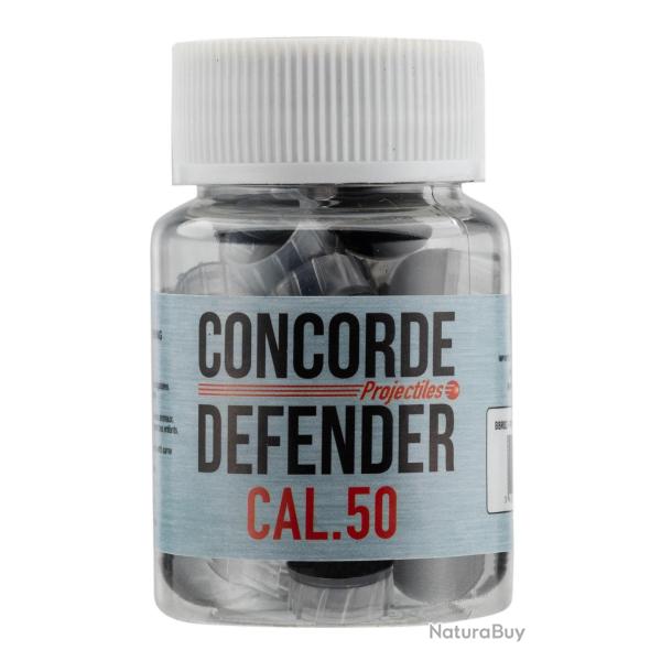 Billes de D�fense � Ailettes Caoutchouc Cal. 50 Concorde Defender Sniper - Pot de 30