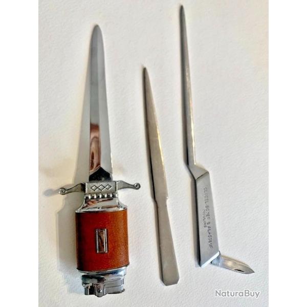 Lot de 3 Coupes Papier , Coupe papier Briquet Gaz - Canif