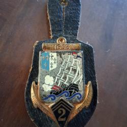 Ancien insigne militaire 2e RIMa  2e R&eacute;giment d'Infanterie de Marine 1638
