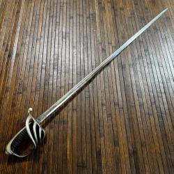 SABRE D'OFFICIER D'INFANTERIE 1882 LAME FORG&Eacute;E COULAUX KLINGENTHAL MONT&Eacute;E PAR Maison Edouard Lafleur