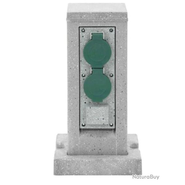Prise ext�rieur polypropyl�ne gris 16x16x43,5 cm 4 voies IP44
