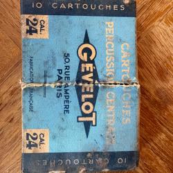 lot de 9 cartouches calibre 24 Gevelot plomb 4