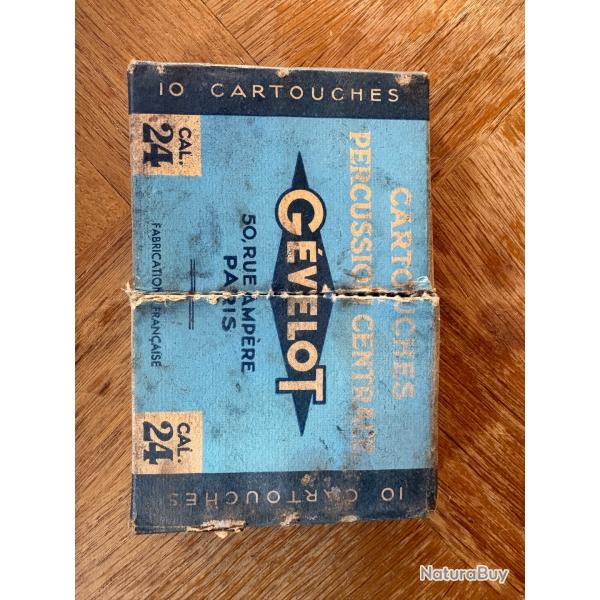 lot de 9 cartouches calibre 24 Gevelot plomb 4