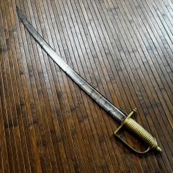 RARE Sabre d'Infanterie Mod&egrave;le 1767 - Lame d'Officier Grav&eacute;e &laquo; Soleil & Lune &raquo; - Poin&ccedil;onn&eacute; F&P & VL