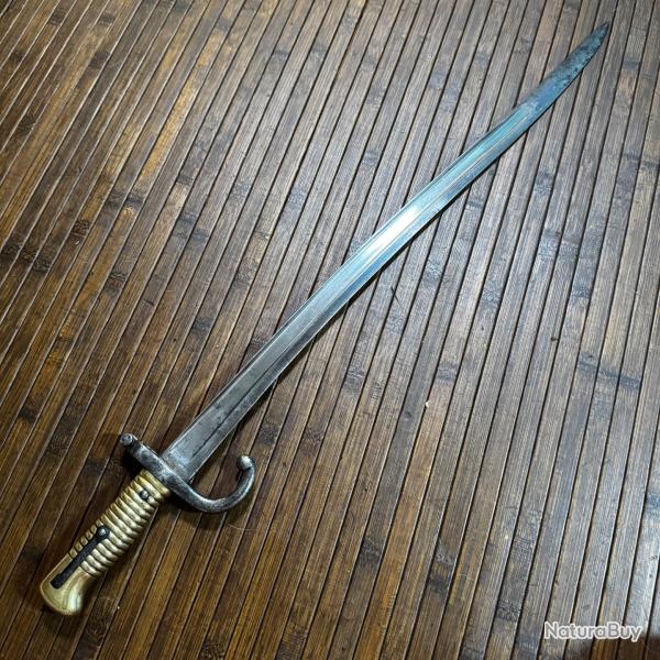 BELLE BA�ONNETTE SABRE CHASSEPOT 1866 MANUFACTURE IMP�RIALE DE SAINT ETIENNE FRANCE 1868