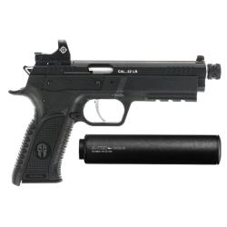 PACK PISTOLET TANFOGLIO FORCE 22L TACTICAL + MODERATEUR + OPTIQUE