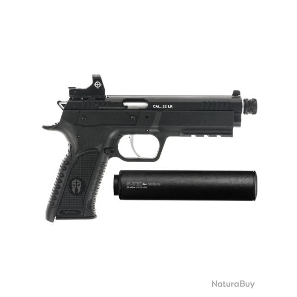 PACK PISTOLET TANFOGLIO FORCE 22L TACTICAL + MODERATEUR + OPTIQUE