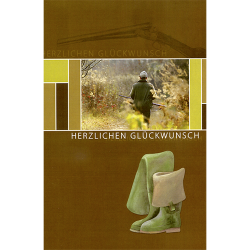 Carte d'anniversaire - Ref 32501-34 - Cadeau th&egrave;me chasse