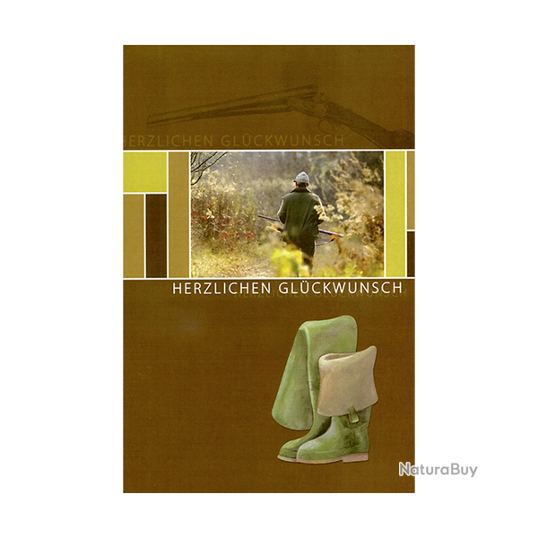Carte d'anniversaire - Ref 32501-34 - Cadeau th�me chasse