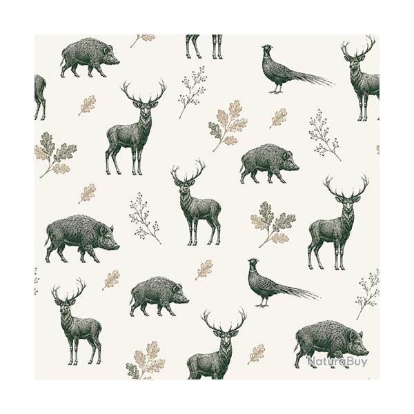 Papier d'emballage cadeau - Ref 19202-98 - Cadeau th�me chasse