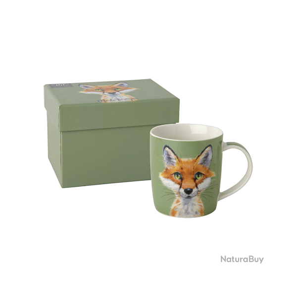 Mug � caf� Fox Rocco - Ref 25202-17 - Cadeau th�me chasse