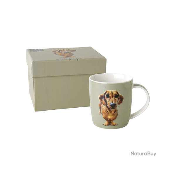 Mug � caf� Dog Buddy - Ref 25202-18 - Cadeau th�me chasse