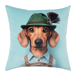 Housse de Coussin Balu Light Blue - Ref 26103-34 - Cadeau th&egrave;me chasse